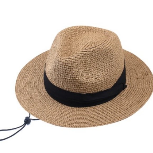 FURTALK Women Straw Panama Beach Hat Wild Ribbon Size MED 22-22.6 INCHES - Picture 1 of 14